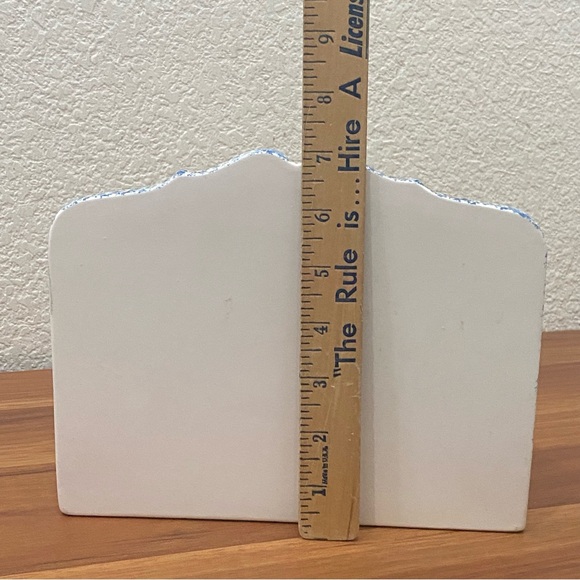 HandPainted Deers Playing Under The Sun Ceramic Office Table Desk Letter Holder - Picture 7 of 15